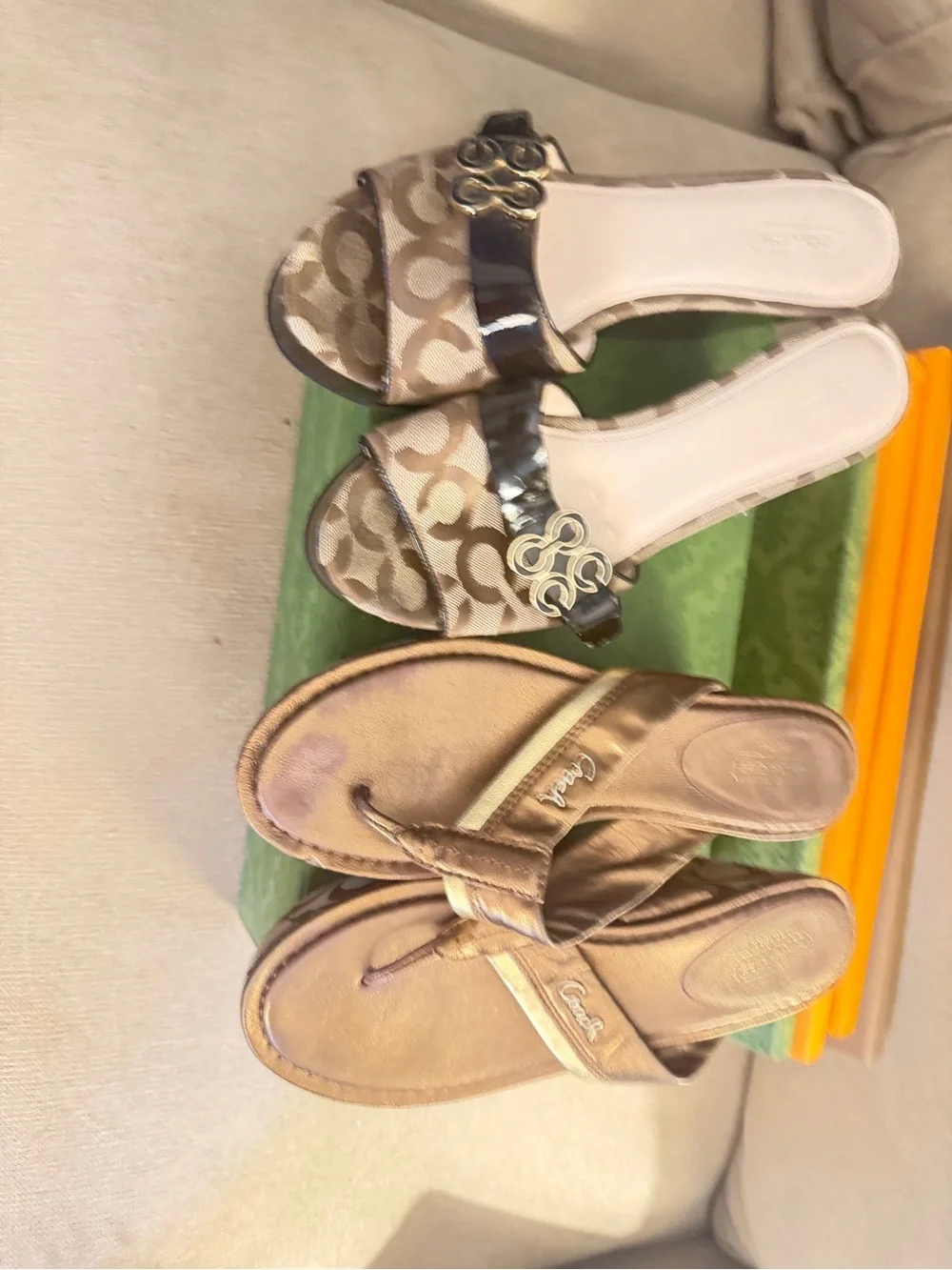 Coach slide mules